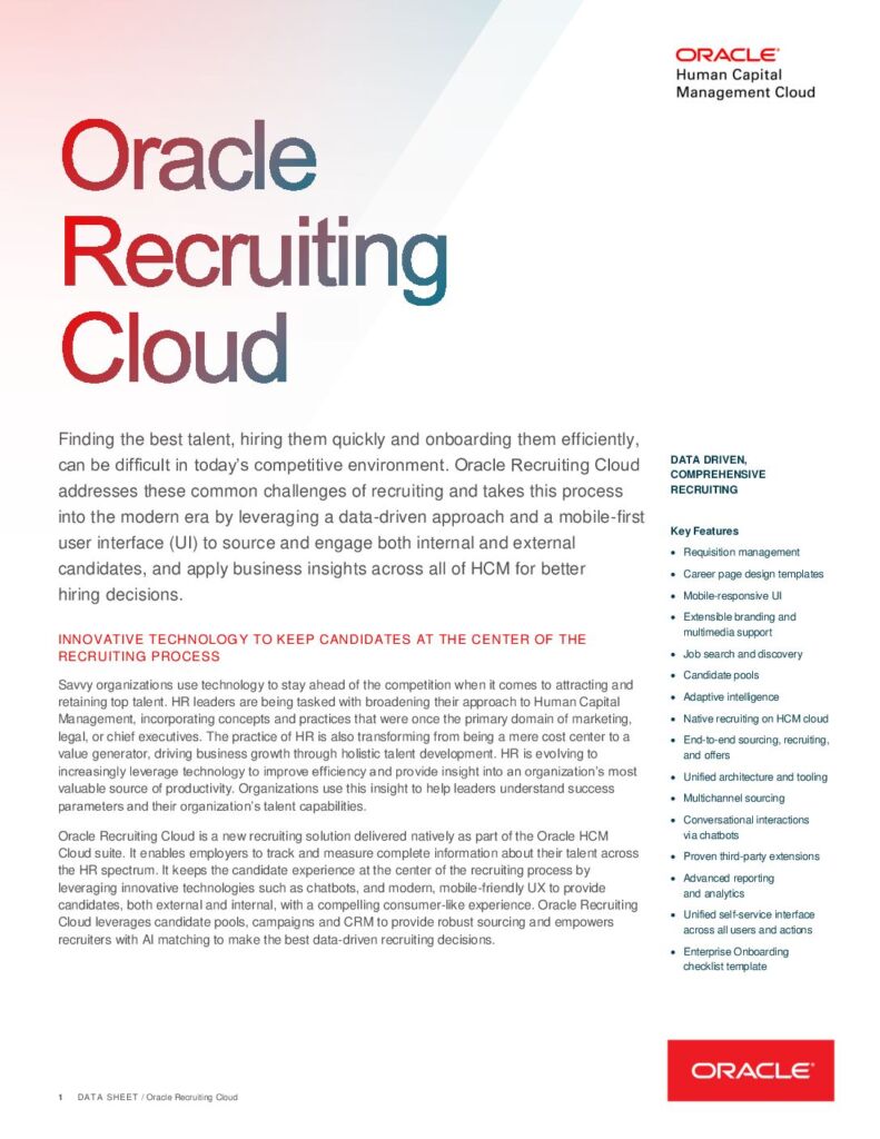 datasheet oracle recruiting cloud pdf large 1