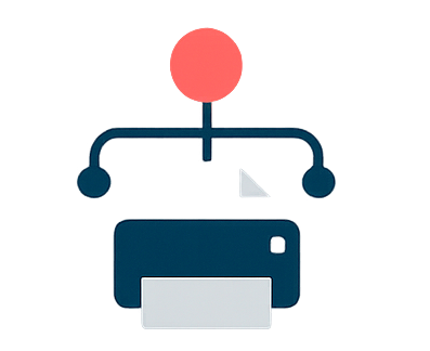 Ícono de administración centralizada de impresión